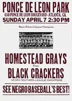 Homestead Grays and Black Crackers Poster